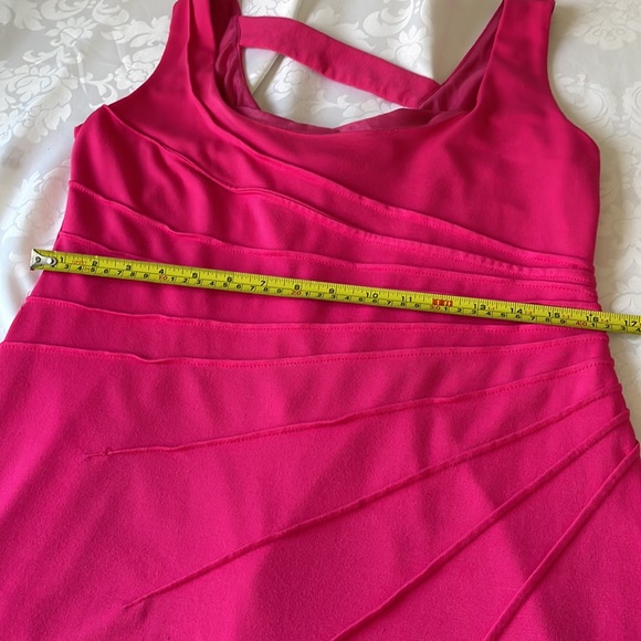 Pretty in pink mini fitted with stitching diagonally back zip Sz 10 - Picture 8 of 8